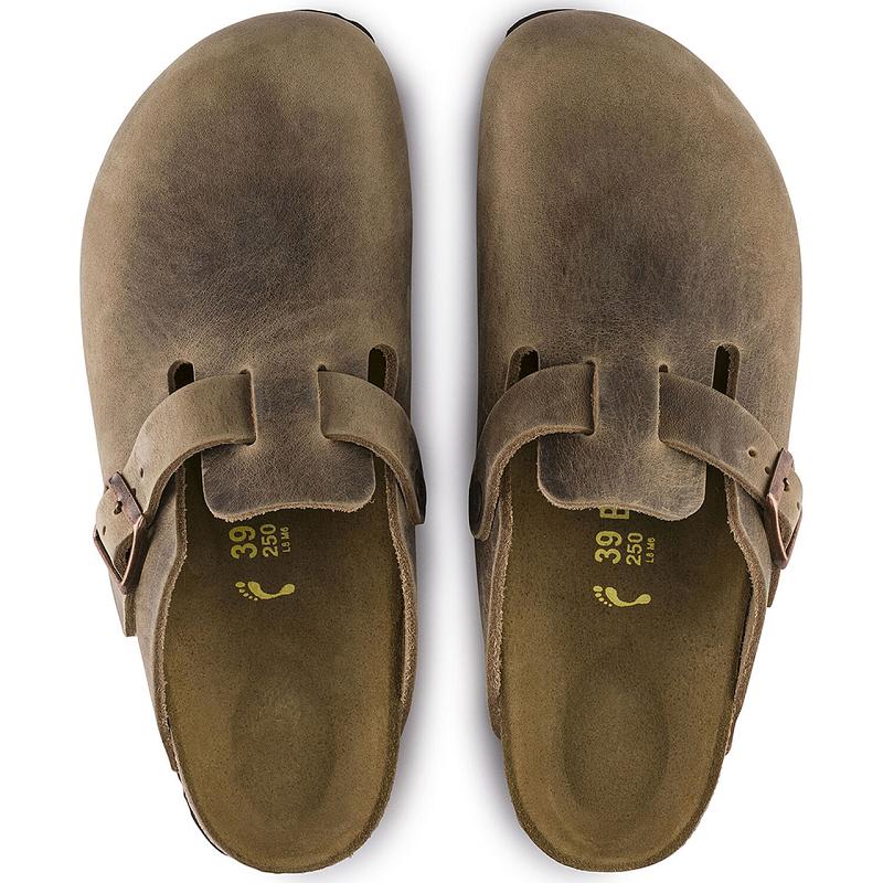 Birkenstock Oiled Læder Boston Dame Brune | DK 320TCE